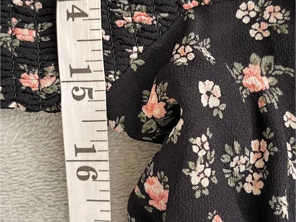 Reformation Pinto Smocked Square Neck Floral Peasant Top cottage festival 1X - Image 9