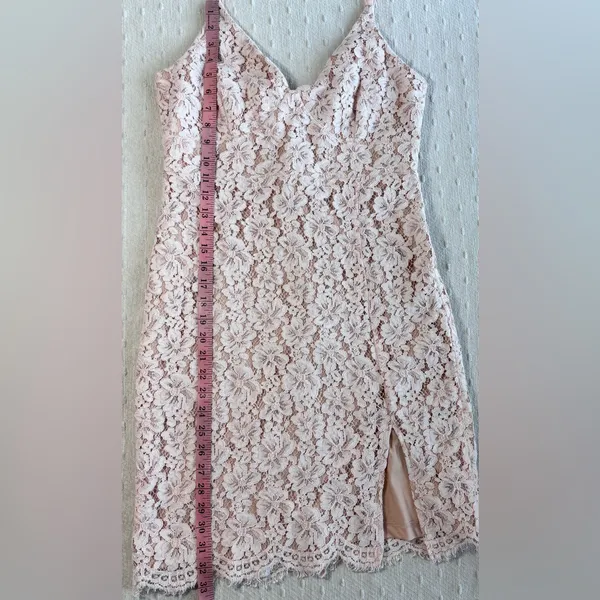 Lulus Sweet Blossom Blush Pink Lace Floral‎ Dress Size 10 - Image 9