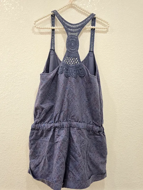 Free People crochet back romper Shorts Purple M - Image 2