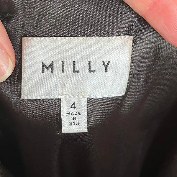 Milly Elle Gold Sequin Feather Hem Party Dress Size 4 - Image 9