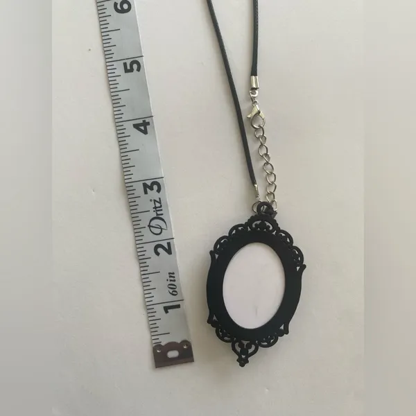 Retro Style Bat Witch Pendant Cameo Black Pendant Necklace Gothic Glass Pendant - Image 10