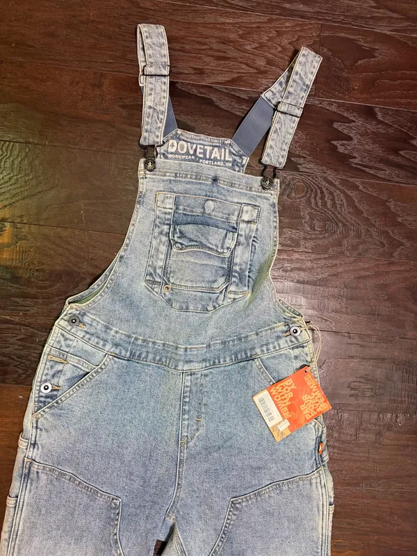 Dovetail Workwear Freshley Overalls 8x34 Vintage Denim Stretch Utility NWT - Image 3