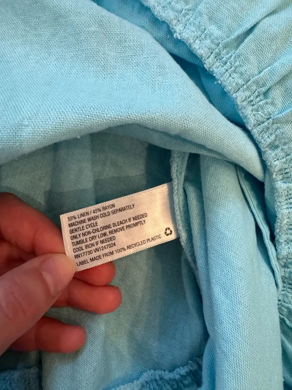 Stoney Clover Target Puff Sleeve Mini Babydoll Dress Aqua Blue - Image 6