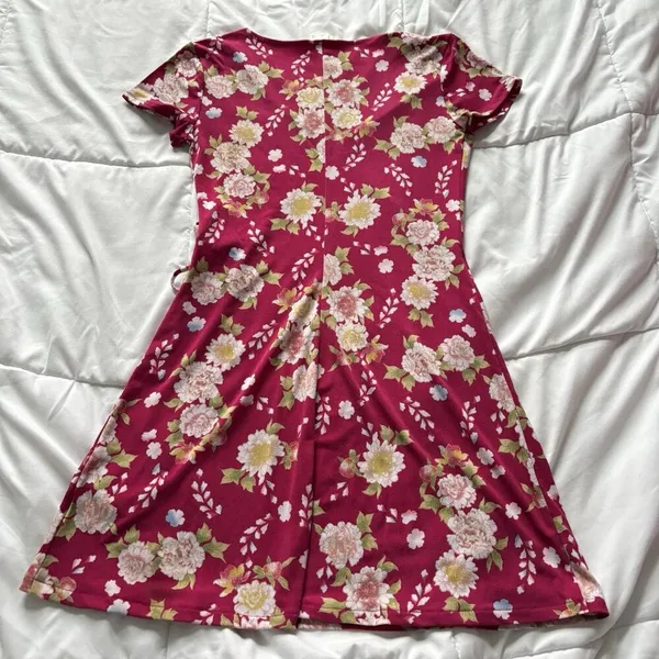 NWT Aeropostale Dress A-Line Womens Size‎ Small Pink Mini Y2K Babydoll Floral - Image 9