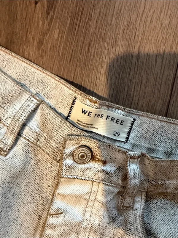 Free People Good Luck Coated Barrel Jeans- size 29 - Image 6