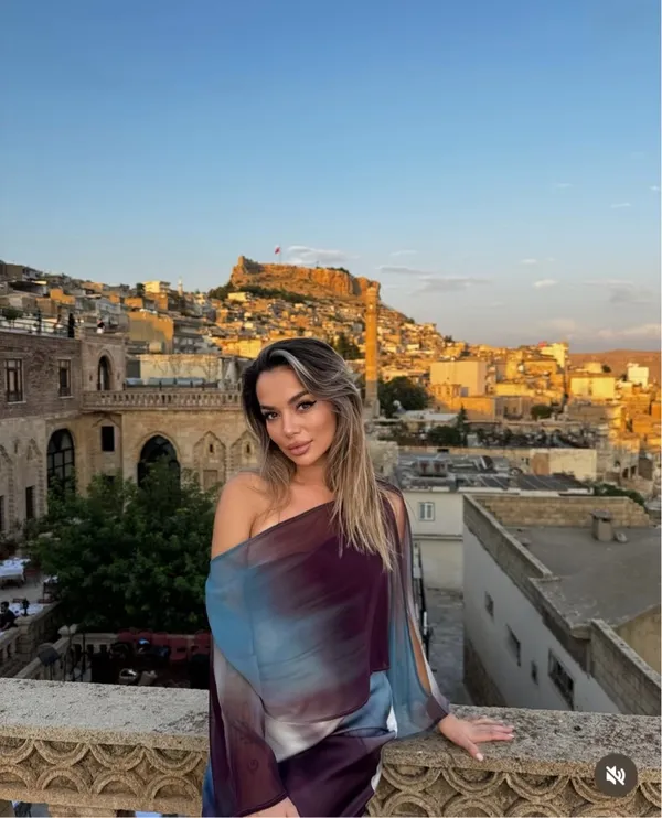 Zara midi dress layered tie dye Multicolor One-Shoulder satin evening wedding - Image 7