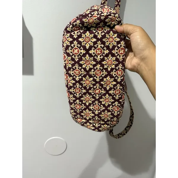 Vera Bradley Retired Medallion Shoulder Tote Burgundy Lunch Bag‎ Wristlet - Image 7