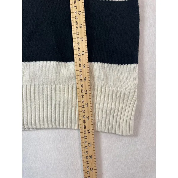 Sincerely Jules Womens SKI Graphic‎ Knit Sweater White Black Medium ST21841 - Image 6