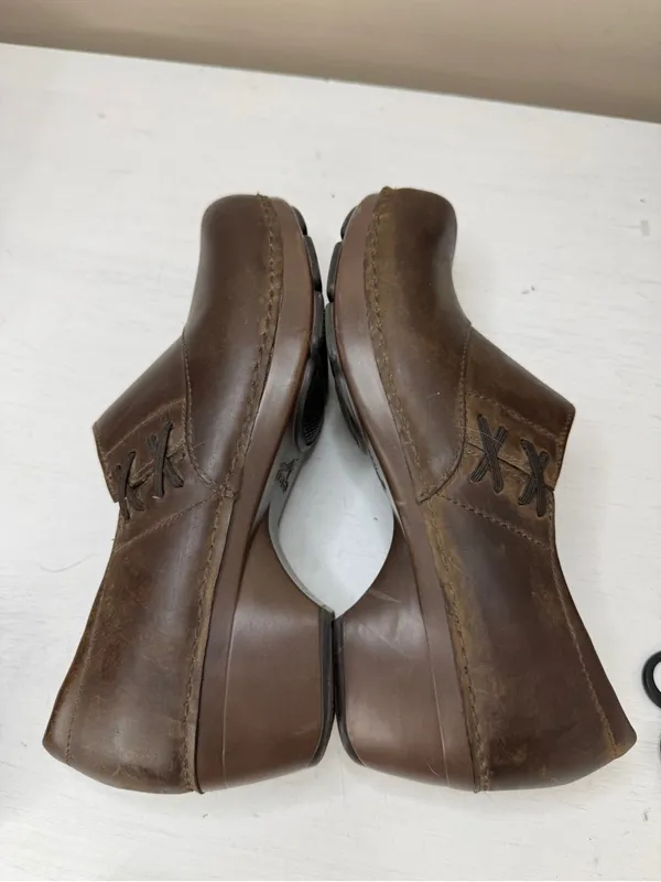 Dansko Stacie Clogs Leather Slip On Professional Academia Sz 38 or US 7.5-8 - Image 5