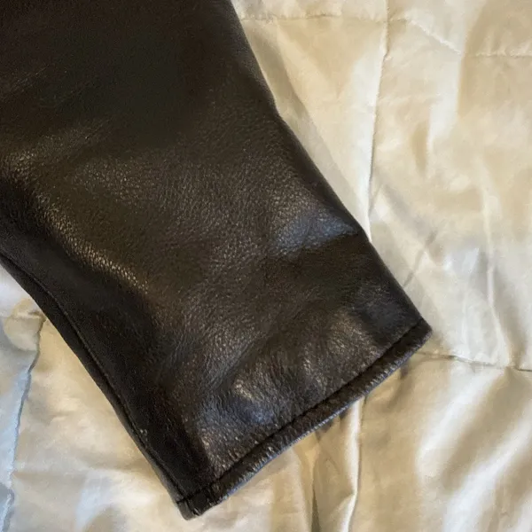 Hot Leathers Studded Black Motorcycle Jacket Zip Out Lining Harley patch Size XL - Image 12