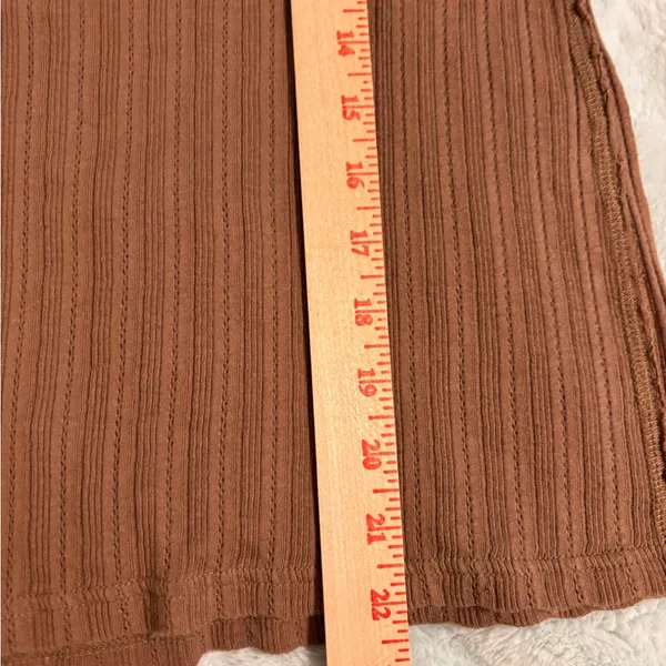 Ruff Hewn Brown Ribbed Button-Down Top - Image 4