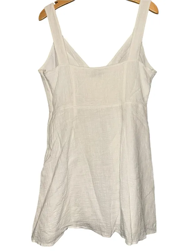 The East Order Women’s Size L White Cotton Lace Up Front Tank Mini Dress - Image 2