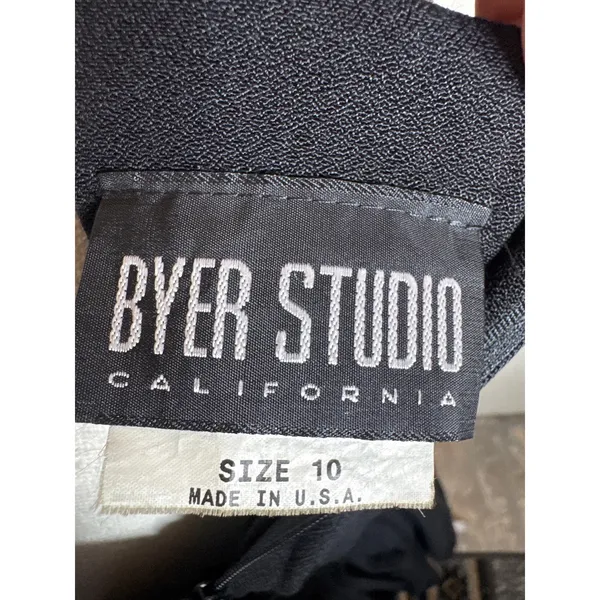Vintage 90s Byer Studio California Black Mini Dress - Size 10 (Fits Smaller) - Image 6
