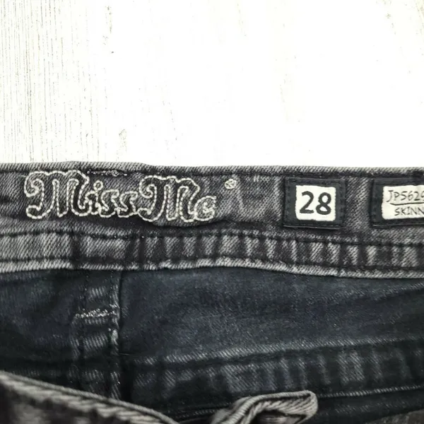 Miss Me Signature Skinny Jeans Black Size 28 Low Rise Stretch Denim - Image 8