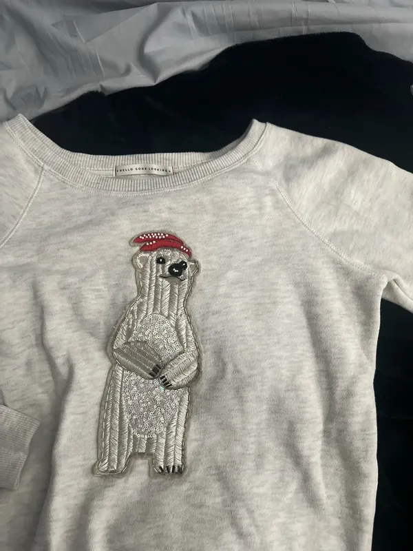 Embroidered American Eagle Christmas Sweater - Image 4