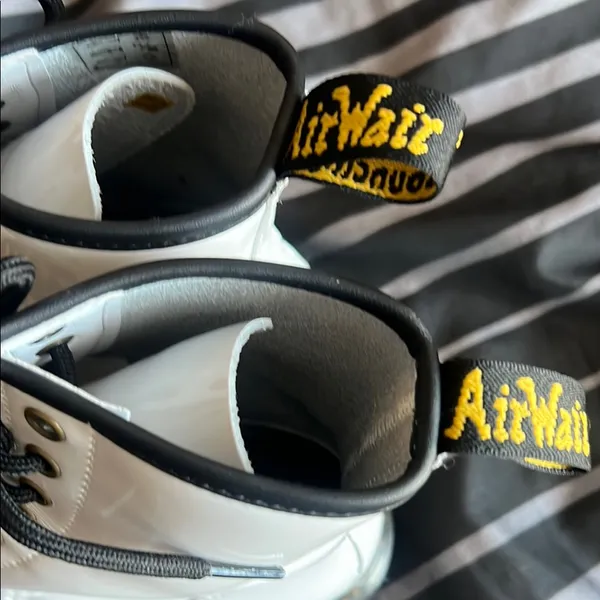Dr. Martens White Lace Up Boots‎ - Image 9