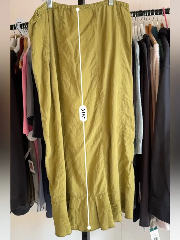 NORTH FACE MEDIUM ✨ embroidered tie skirt green EUC - Image 4