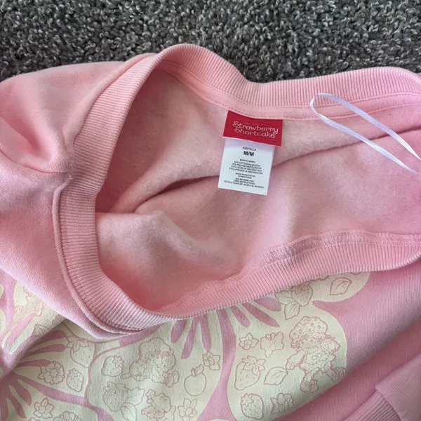 PacSun Pink Strawberry Shortcake Flower Crewneck - Image 4