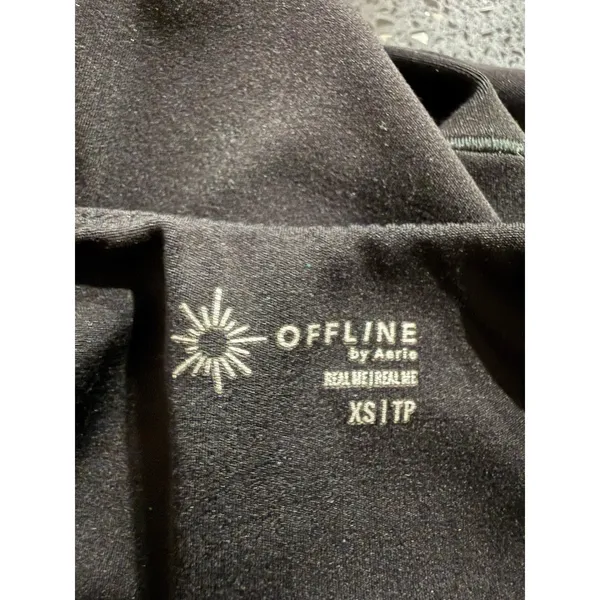 OFFLINE by‎ Aerie Real Me Black V-Neck Activewear Jumpsuit Womens XS 3471 - Image 4