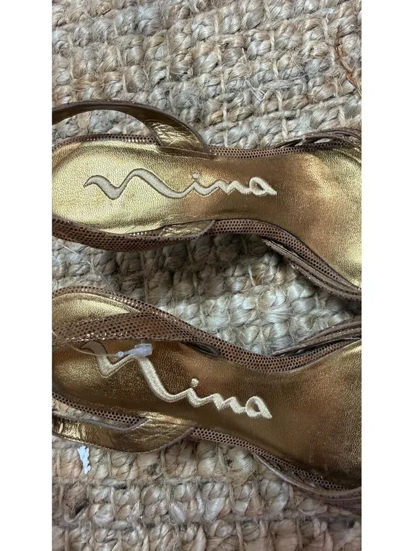 6.5 Nina Bronze Strappy Heel Sandals - Image 2