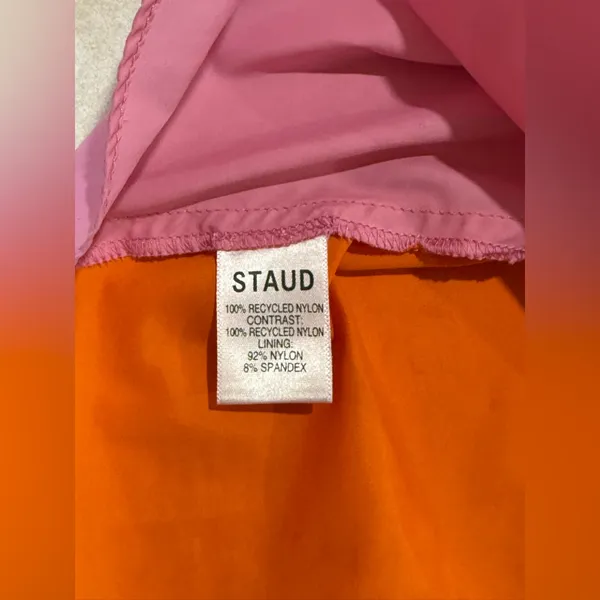 STAUD Women’s Gulf A-Line Cutout Dress in Orange & Pink Size 10 - Image 14