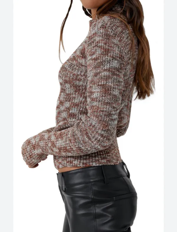 Free People Sweater Knit Mockneck Size L - Image 3