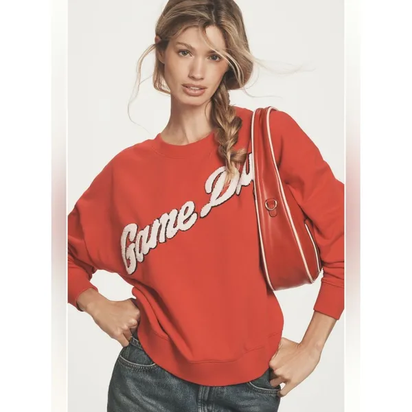 Anthropologie Maeve Game Day Crew-Neck Sweatshirt - Image 2