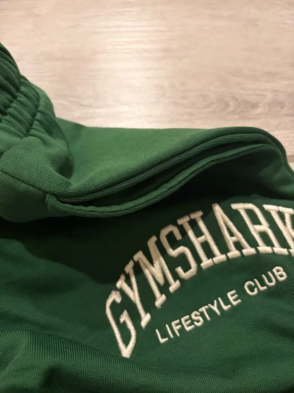 Gymshark Collegiate Graphic Joggers Athletic Green Size Small Women’s NEW - Image 5