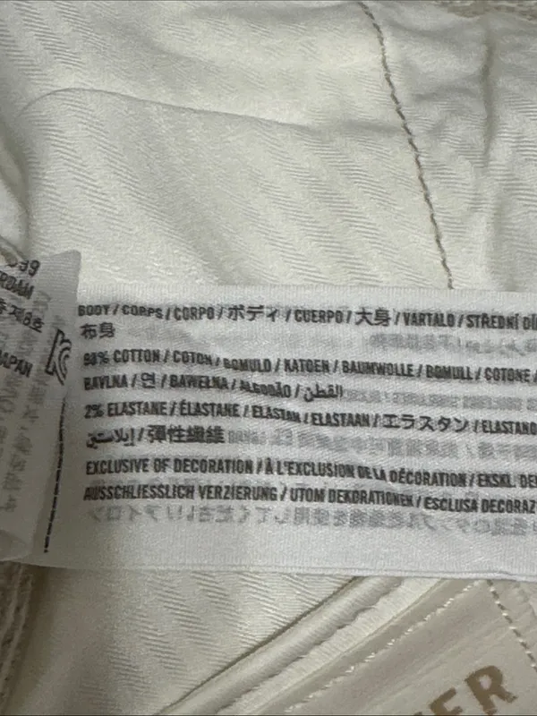 Hollister Ultra High-Rise Dad Pant White Utility Chino Pants Contrast Stitch 27 - Image 14
