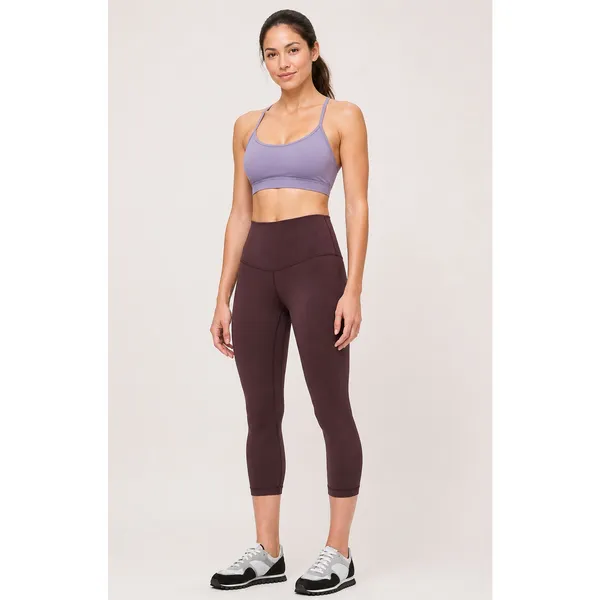 Lululemon Align Crop 21" Plum‎ Shadow High Rise Yoga Leggings 2 - Image 5