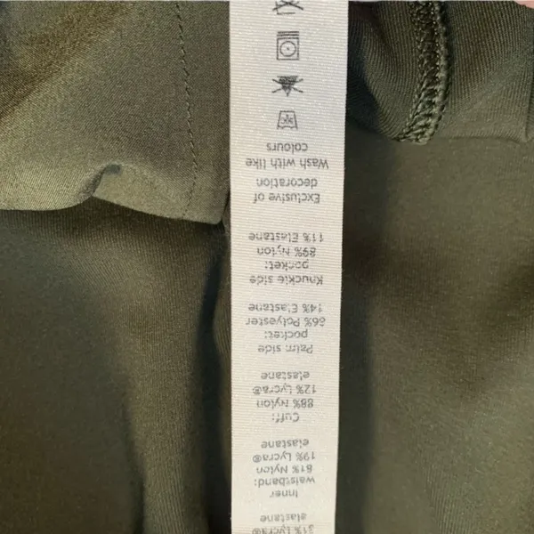 Lululemon High Rise Jogger Pants Olive Green Stretch Size 4 Paperbag Waist - Image 8