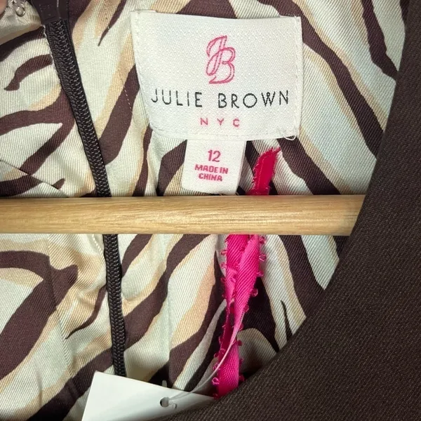 NEW Julie Brown Reina‎ Ruffle Scoop Neck Sheath Dress 12 - Image 5