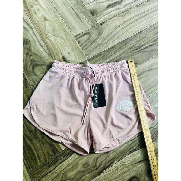 NEW Alphalete Woman’s Varsity Short - Pink ,size Small - Image 3