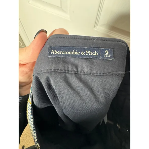 ABERCROMBIE‎ & FITCH Herringbone Tweed Zipper Front Mni Skirt Size Small - Image 3
