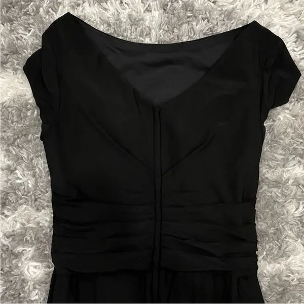 La Femme 28026 Black Twist Front Short Sleeve Dress Size 14 - Image 6
