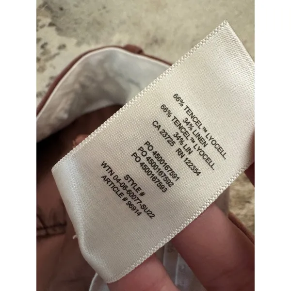ARITZIA Wilfred The Effortless Short Linen Blend Long Size 10 - Image 6