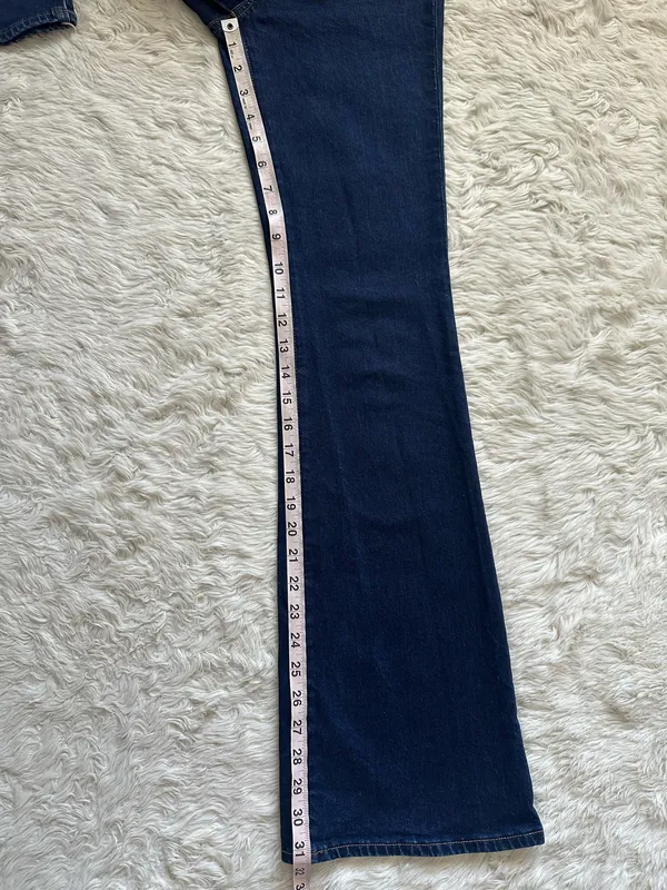Madewell Jeans Skinny Flare in Rinse Wash High Rise Dark Wash Indigo Sz 24 - Image 14