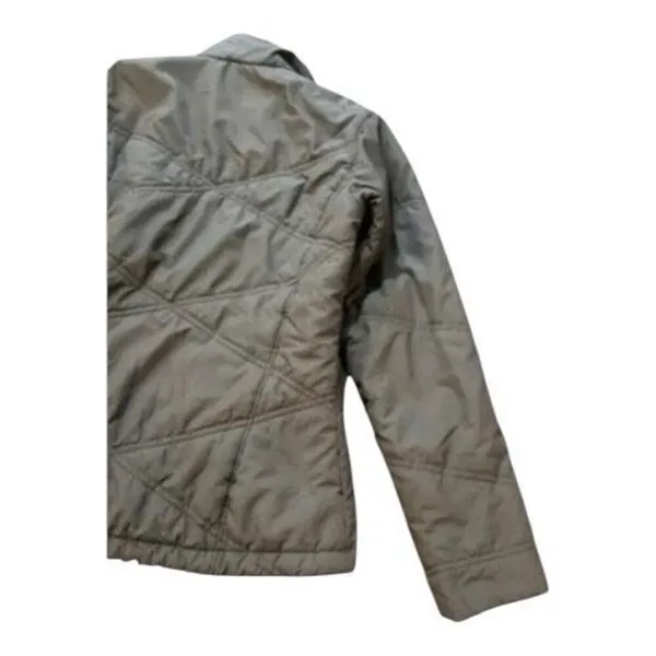 Merrell Grey Quilted Women Jacket Size XS Winter Puffer Zipper Drawstring Hem - Image 6