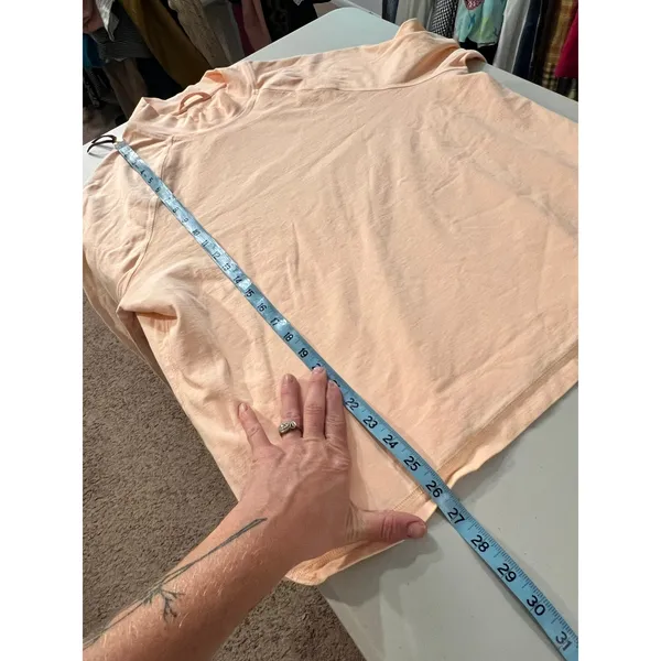 Free People Peach Cotton Restortation Long Sleeve Cotton Top Size Small - Image 8