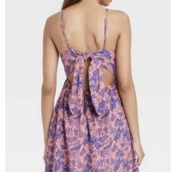 Universal Thread Boho Floral Tie-Back Midi Dress Cottagecore Garden Party XXL - Image 4