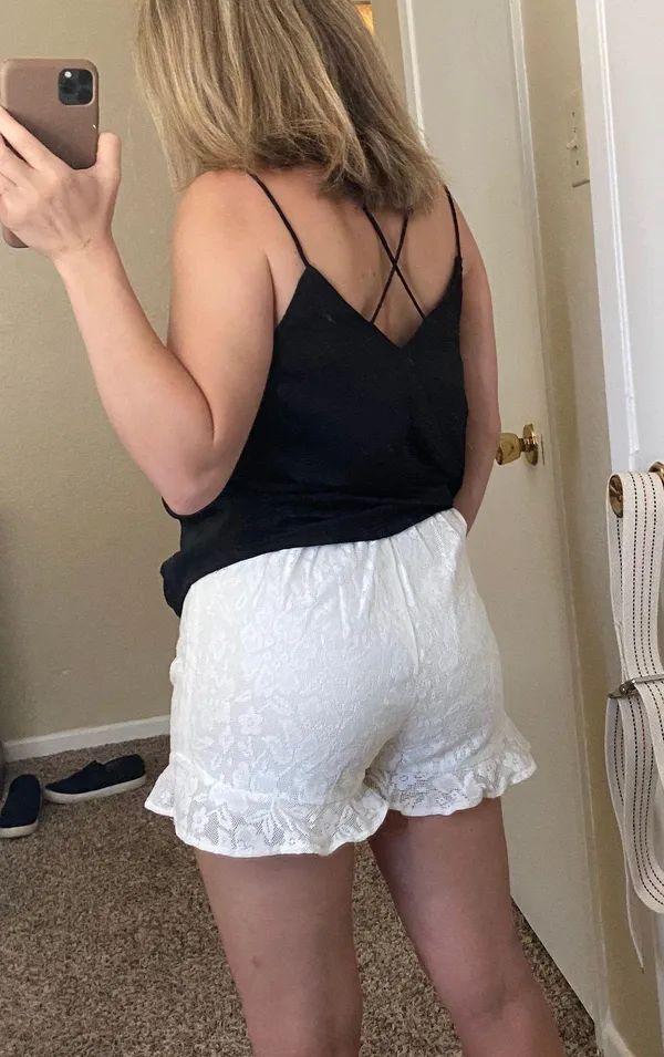 Hope's White Lace Shorts - Image 3