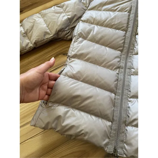 Moncler down  grey jacket for women size 02.(M) - Image 10