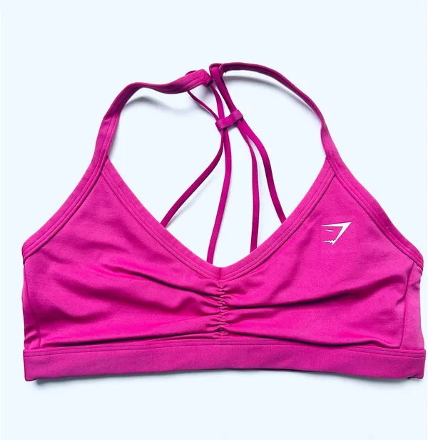 Gymshark XL Light Hold Shorts & Ruched Strappy Sports Bra Set - Image 3