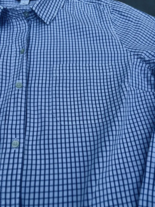 Ladies Large Old Navy Blue Check Blouse - never worn - Image 9