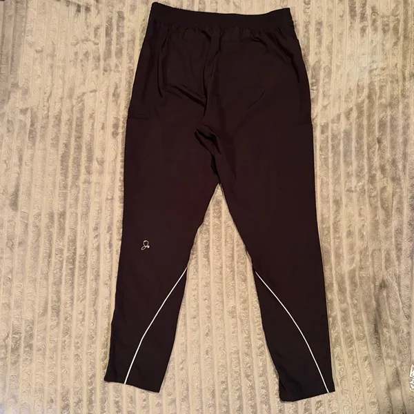 Jaanuu Scrub Pants Womens L Black Jogger Drawstring Cargo Piping‎ Stethoscope L - Image 7