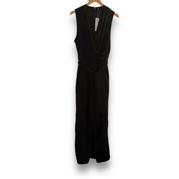 Emery Rose Sleeveless Surplice Belted Wide Leg Jumpsuit - Image 4