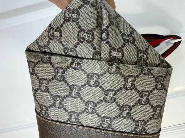 Authentic Vintage Gucci Plus GG Monogram Sherry Line Web Tote Bag - Image 7