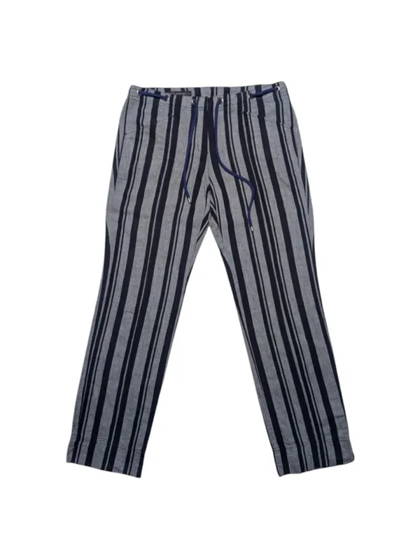 Brooks Brothers 346 Pants Women 14 Striped Wide Leg Linen Blend Casual - Image 3