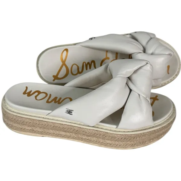 Sam Edelman White Knotted Slide Sandals 7.5 - Image 7
