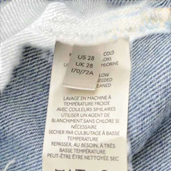 Free People We The Free East of Eden Belted Jean Mini Denim Skirt Distressed 28 - Image 5